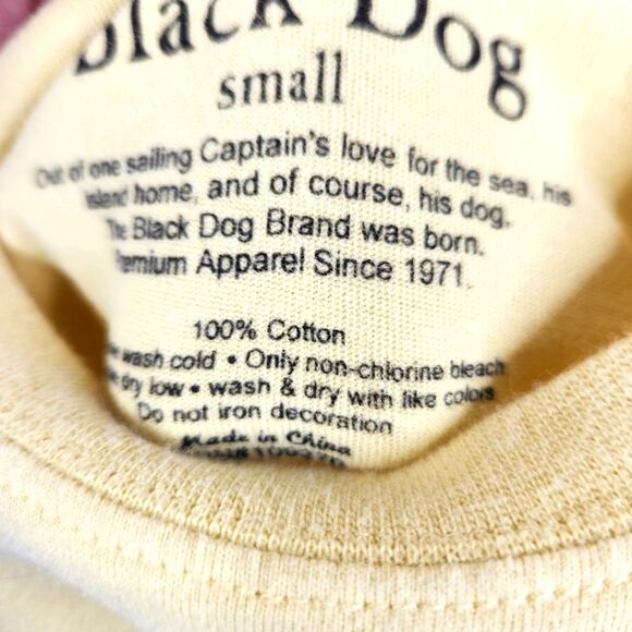 The Black Dog Martha's Vineyard 2014 Loose Fit Crew Neck Graphic Tee Small - Picture 6 of 6